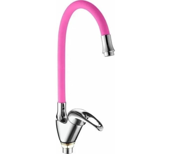 Изображение товара Смеситель для кухни FASHUN гайка, розовый излив ф40 A4403+A7255