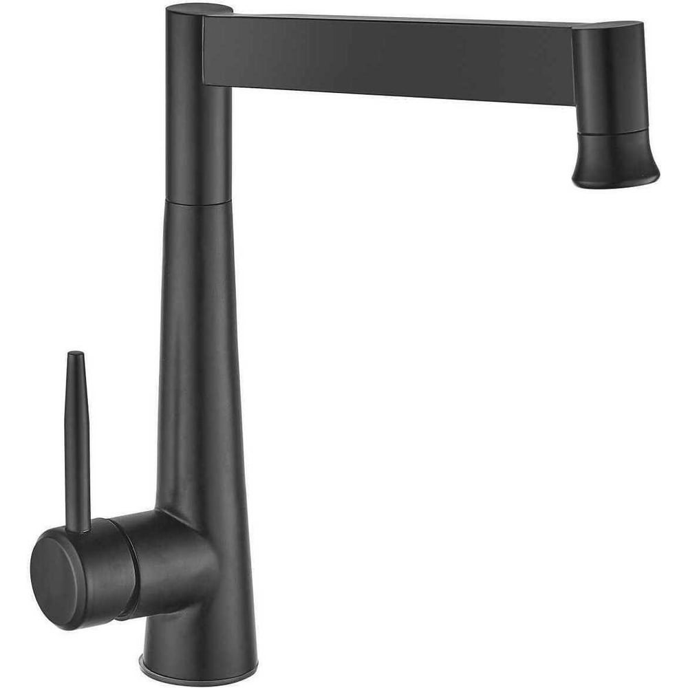 Изображение товара Смеситель для кухни FASHUN черный SUS304 однорычажный поворотный излив