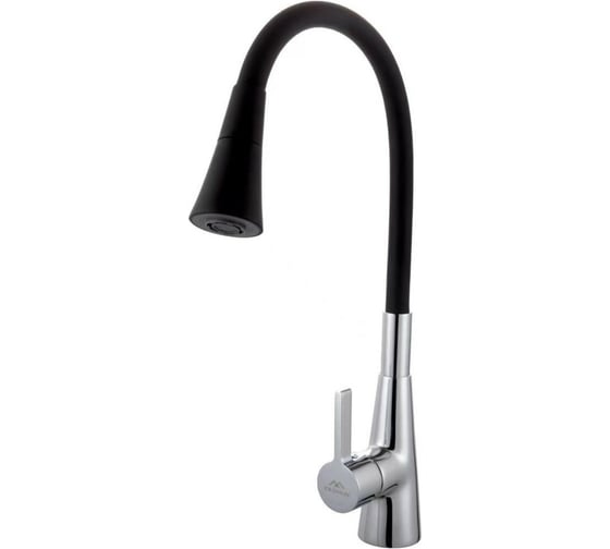 Изображение товара Смеситель для кухни FASHUN с гиб. изливом, H=446 мм хром/чёрный латунь карт. D=35 мм. A4153+B14