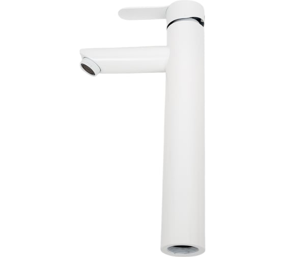 Изображение товара Смеситель для умывальника FASHUN высокий, H=297 мм, белый, сталь SUS304 картр. D=35мм, излив H=22, гибк.подвод F A51201-8