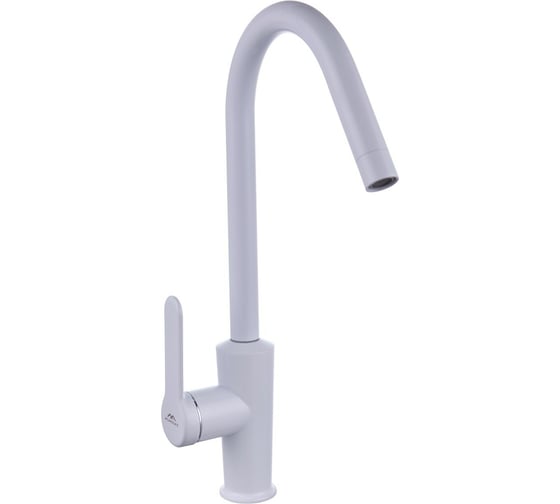 Изображение товара Смеситель для кухни FASHUN H=373 мм белый, сталь SUS201, карт. D=35 мм, излив H=265 мм A54025-8