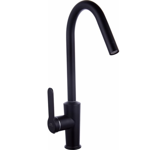 Изображение товара Смеситель для кухни FASHUN, H=373 мм, чёрный, сталь SUS201, карт. D=35 мм, излив H=265 мм A54025-7