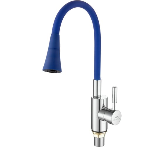 Изображение товара Смеситель для кухни FASHUN с гиб.синий излив, латунь A4053+B11