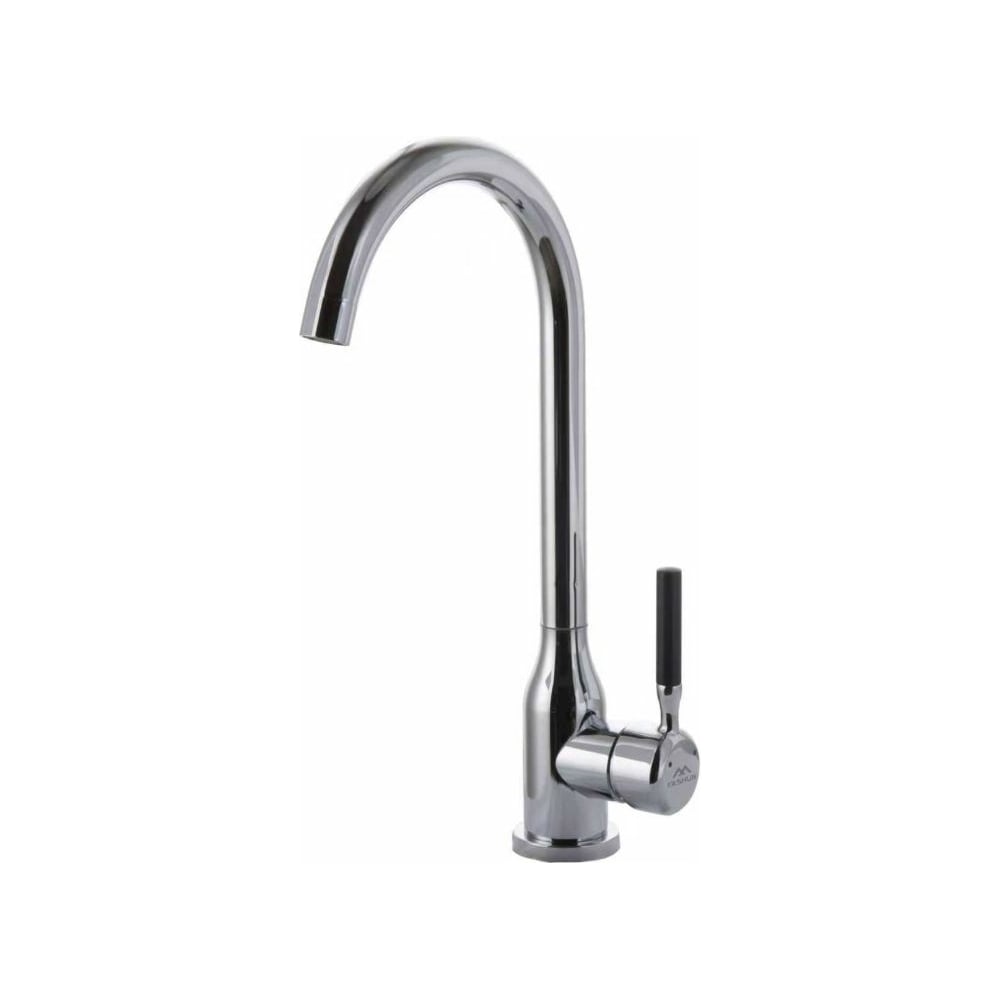 Изображение товара Смеситель для кухни FASHUN высокий нержавеющий SUS304 с черной ручкой