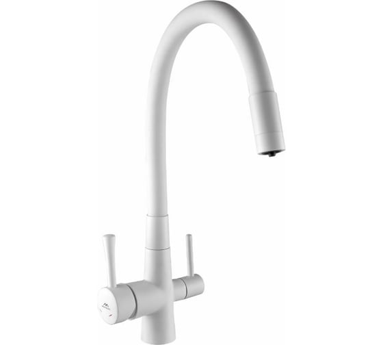 Изображение товара Смеситель для кухни FASHUN для исп. с фильтром питьевой воды, H=390 мм, белый латунь A4362-8