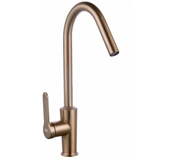 Изображение товара Смеситель для кухни FASHUN, H=373 мм бронза, PVD покрытие, сталь SUS201 карт. D=35 мм, излив H=265 мм, F A54025-21
