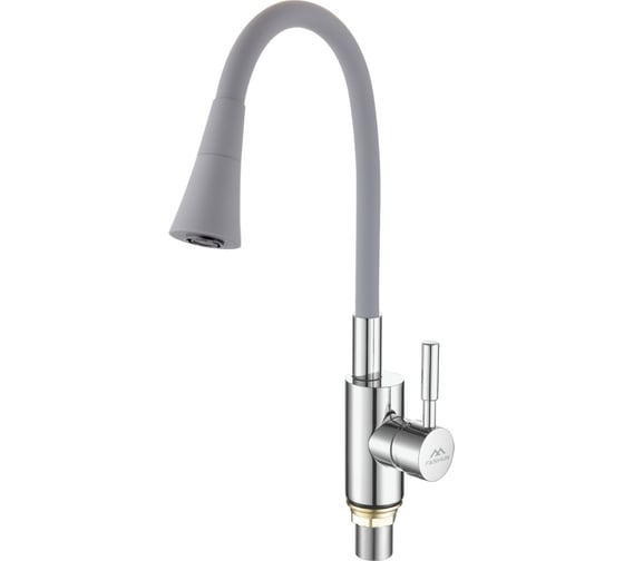 Изображение товара Смеситель для кухни FASHUN с гиб. изливом, H=401 мм хром/серый, латунь карт. D=35 мм. A4053+B17