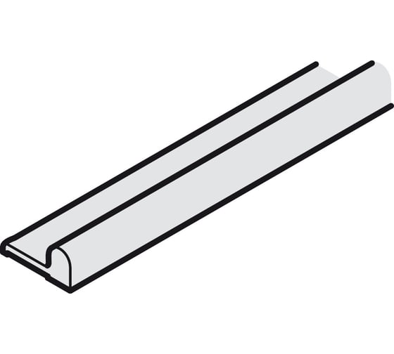 Изображение товара Нижний ходовой профиль Hafele Slido F-Line15 55A алюминиевый 2500 мм 402.26.622