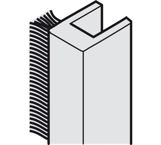 Изображение товара Защитный дверной профиль Hafele Slido F-Line14 25A 6 мм, серый 5 м 416.13.935