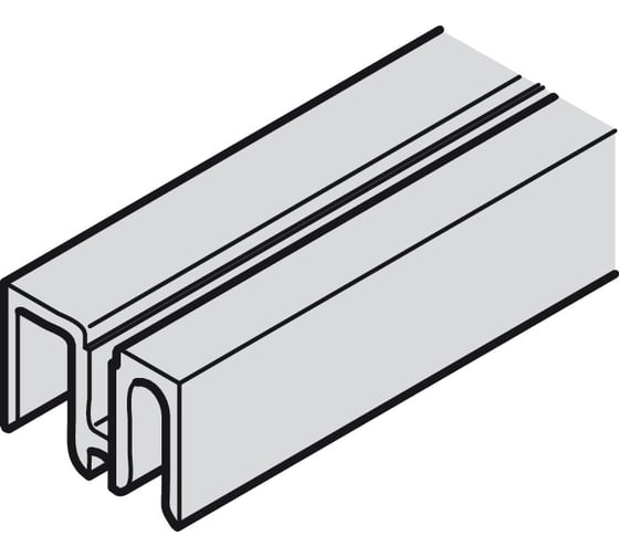 Изображение товара Направляющий профиль Hafele Slido F-Line41 алюминиевый под панель 3.5м 402.36.813