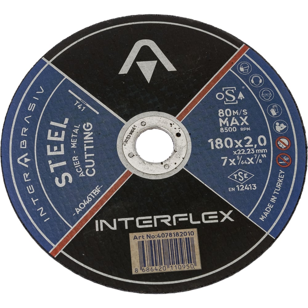 Изображение товара Круг отрезной по металлу Interflex 180х2х22.2 мм