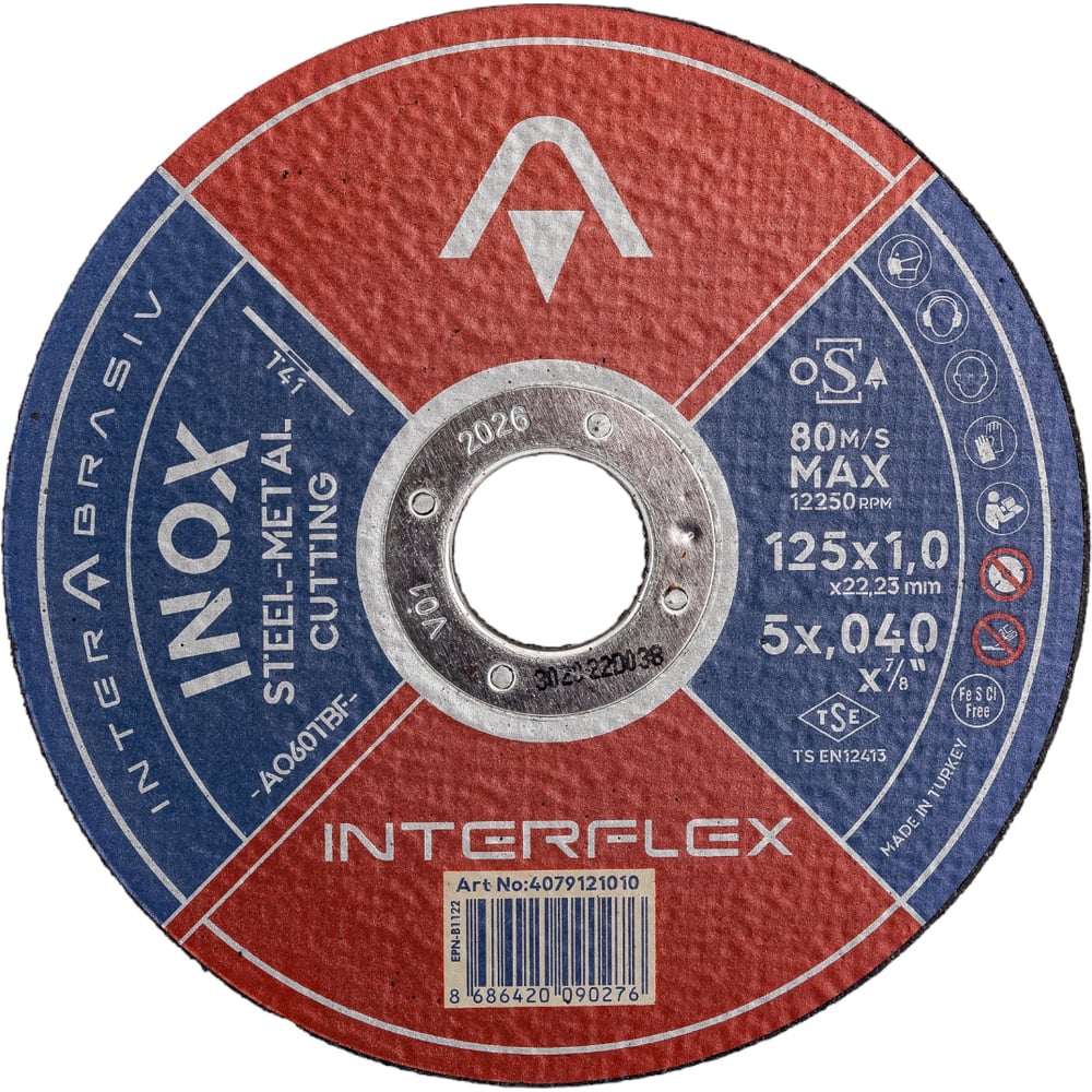 Изображение товара Круг отрезной по нержавеющей стали Interflex 125х1х22.2 мм