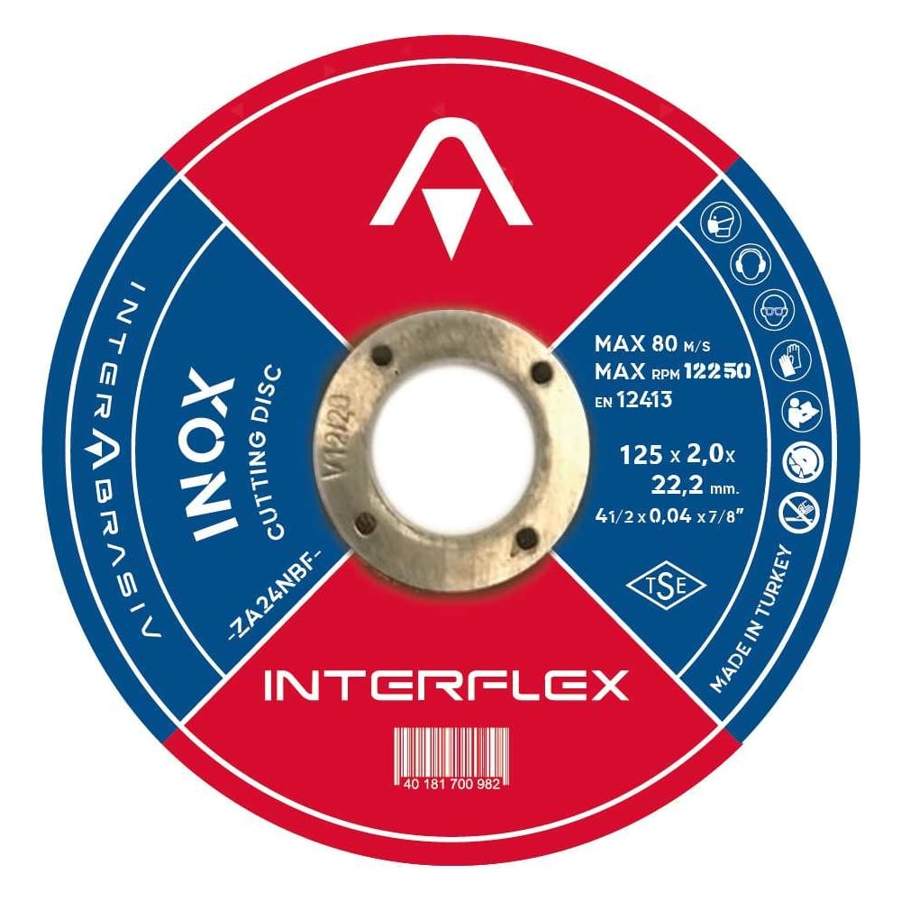 Изображение товара Круг отрезной по нержавеющей стали Inox 125х2х22.23 мм Interflex 4687202817962