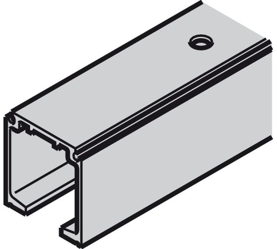 Изображение товара Ходовая шина для раздвижной двери Hafele Slido D-Li11 2 м, алюминий 940.43.921