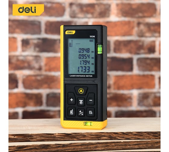Изображение товара Лазерный дальномер DELI DL4170, диапазон 0,05-100 м, точность ±3 мм 102963
