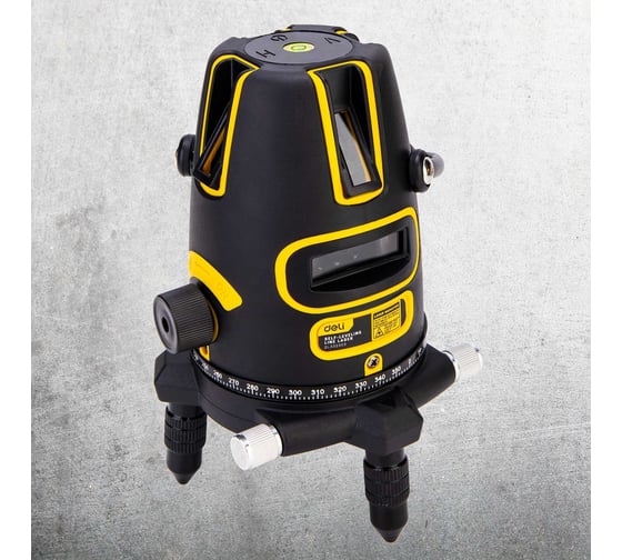 Изображение товара Лазерный нивелир DELI DL332303 3D (3000Ач, время работы до 6ч, угол +/-3 град, самовыравнивание, зелёный луч) 102966