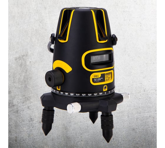 Изображение товара Лазерный уровень DELI DL332305 5D (Время работы 4ч, угол +/-3 град, самовыравнивание, зелёный луч) 102967