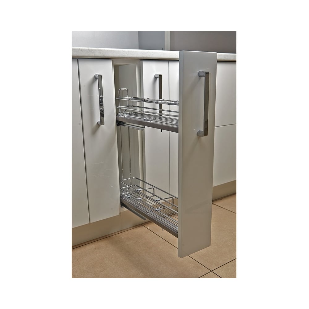 Изображение товара Бутылочница Hafele Cristal 150 мм, хром, правый монтаж 549.35.210