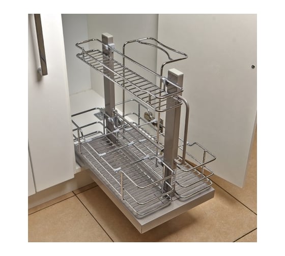 Изображение товара Бутылочница для моющих средств хром Hafele Crystal 400 мм 549.35.435