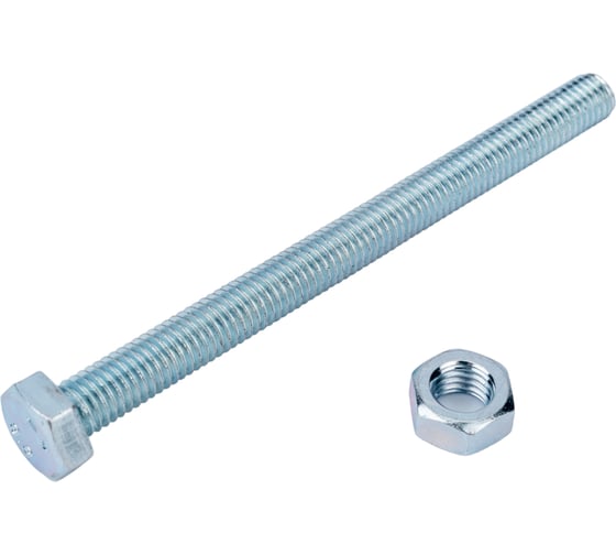 Изображение товара Болты Стройбат цинк, DIN 933, М8x100 с гайкой, 10 шт. 563650