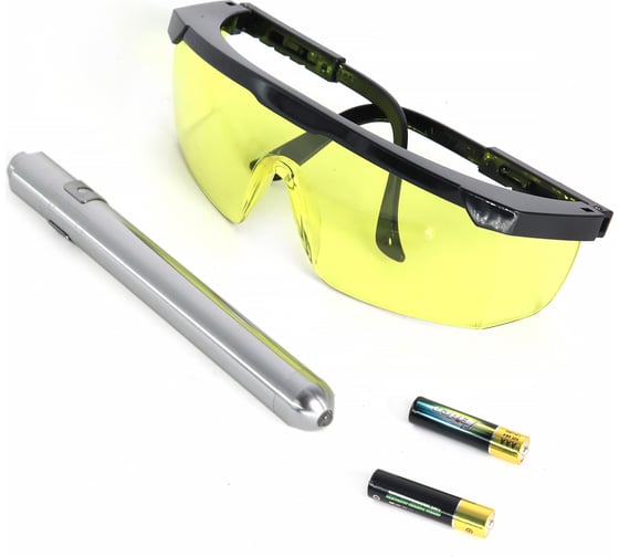 Изображение товара UV набор для поиска утечек фреона Car-tool фонарик + очки CT-M1031