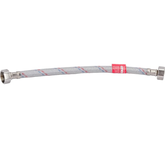 Изображение товара Гибкая подводка для воды ELKA оплетка нейлон, пвх покрытие, 1/2" х 30 см в/в ИС.101122