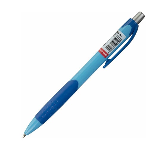 Изображение товара Автоматическая шариковая ручка с грипом BRAUBERG Juicy синяя, корпус ассорти, узел 0,7 мм, линия письма 0,35 мм 141546