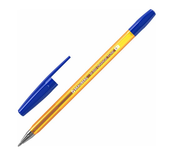 Изображение товара Шариковая ручка BRAUBERG M-500 Orange Tone синяя, корпус тонированный оранжевый, узел 0,7 мм, линия письма 0,35 мм 143451