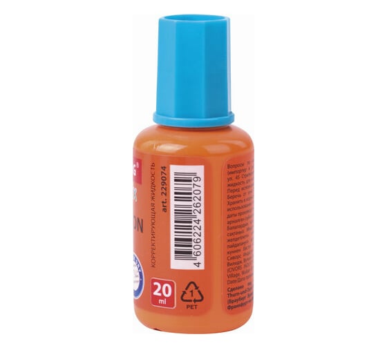 Изображение товара Корректирующая жидкость BRAUBERG Mix, быстросохнущая, 20 мл, с кисточкой, ассорти 229074