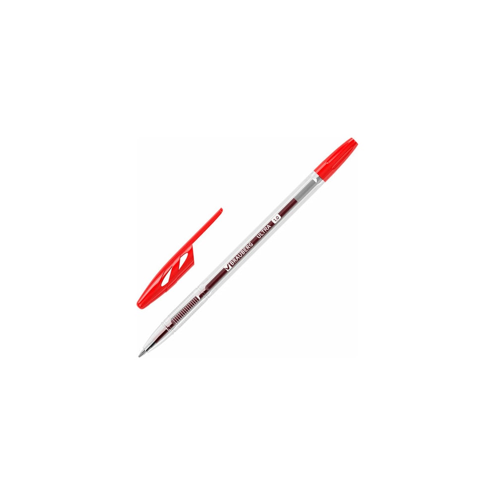 Изображение товара Шариковая ручка BRAUBERG Ultra красная с узлом 1 мм