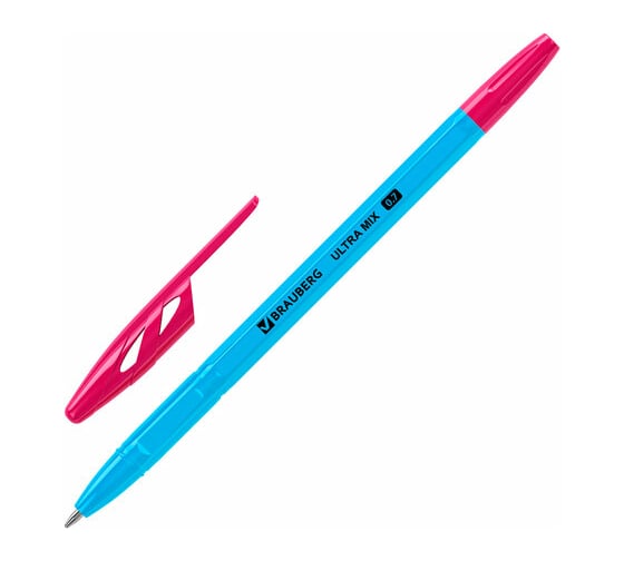 Изображение товара Шариковая ручка BRAUBERG Ultra Mix синяя, узел 0,7 мм 143567