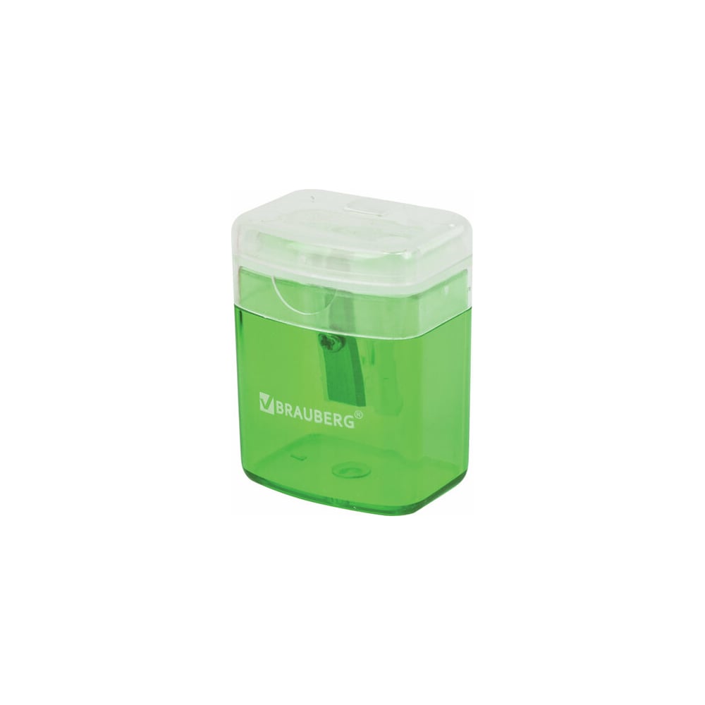 Изображение товара Точилка BRAUBERG OfficeBox с контейнером и крышкой, ассорти