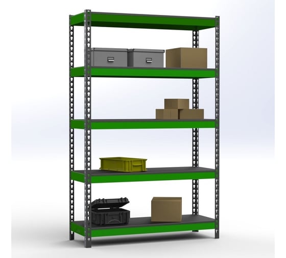 Изображение товара Стеллаж ООО Металекс Metalex HARD 1800x1600x400 мм, 5 полок SHDV181640