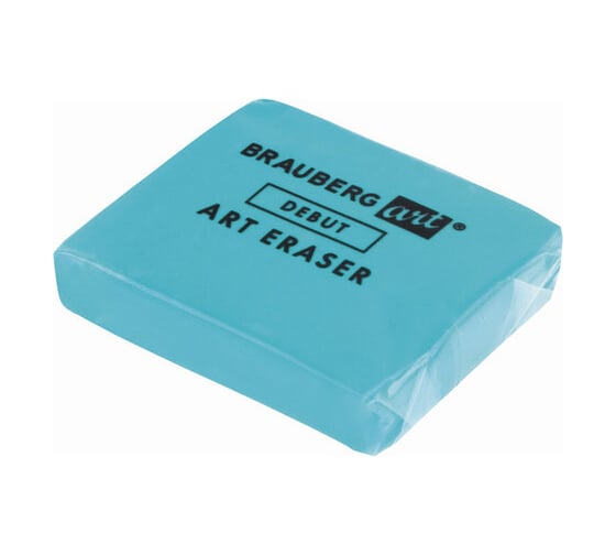 Изображение товара Ластик-клячка BRAUBERG художественный Art Debut, 40x36x10 мм, мягкий, голубой, 229583