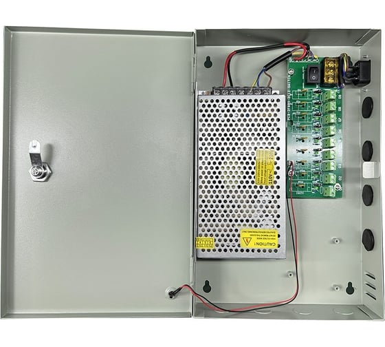 Изображение товара Стабилизированный блок питания Amatek ap-b12/100-9 12В / 9 выходов по 1,1А 7000699