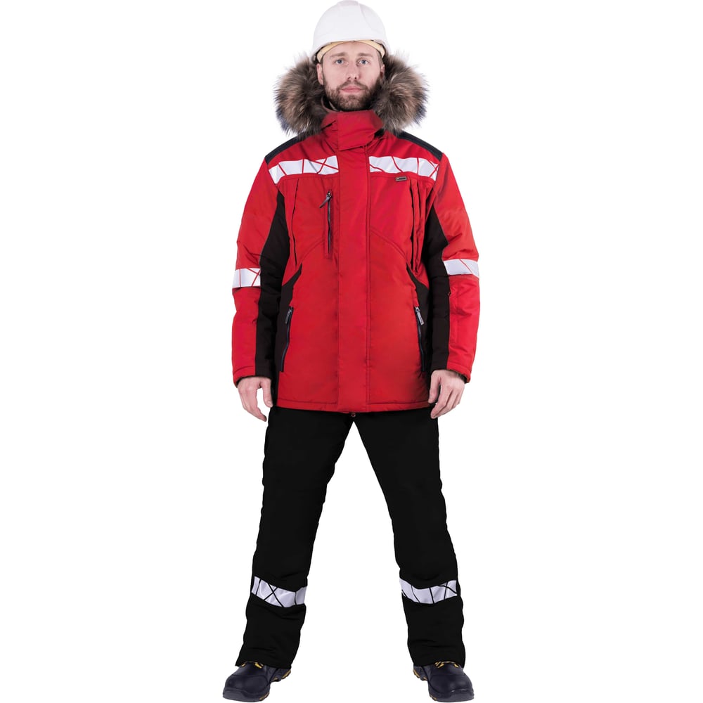Изображение товара Зимняя куртка iForm ХАЙ-ТЕК SAFETY красный-черный Кур 215/112/182 мужская утепленная для зимы