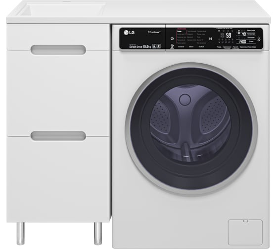 Изображение товара Тумба под стиральную машину Misty байкал - 40 2 ящика Э-Бай06040-022Я