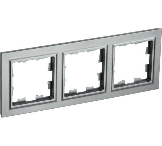 Изображение товара 3-местная рамка IEK Brite ру-3-брс сталь BR-M32-K46