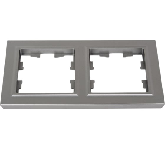 Изображение товара 2-местная рамка IEK Brite ру-2-брс сталь BR-M22-K46