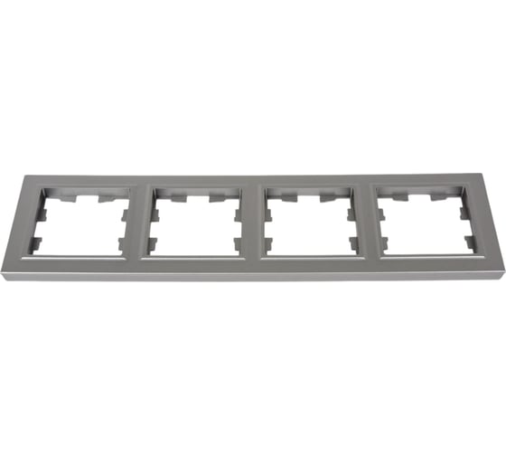 Изображение товара 4-местная рамка IEK Brite ру-4-брс сталь BR-M42-K46