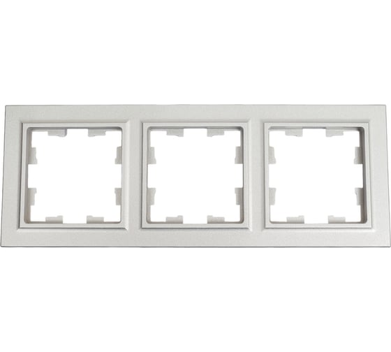 Изображение товара 3-местная рамка IEK Brite ру-3-бра алюминий BR-M32-K47