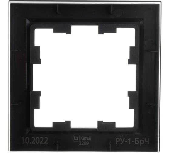 Изображение товара 1-местная рамка IEK Brite ру-1-брч черный BR-M12-K02