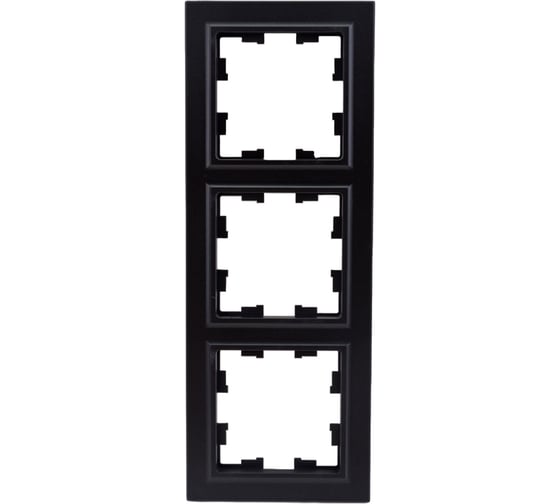 Изображение товара 3-местная рамка IEK Brite ру-3-брч черный BR-M32-K02