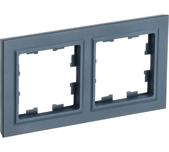 Изображение товара 2-местная рамка IEK Brite ру-2-брм маренго BR-M22-K35