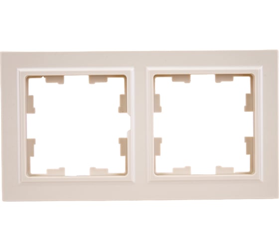 Изображение товара 2-местная рамка IEK Brite ру-2-бркр бежевый BR-M22-K10