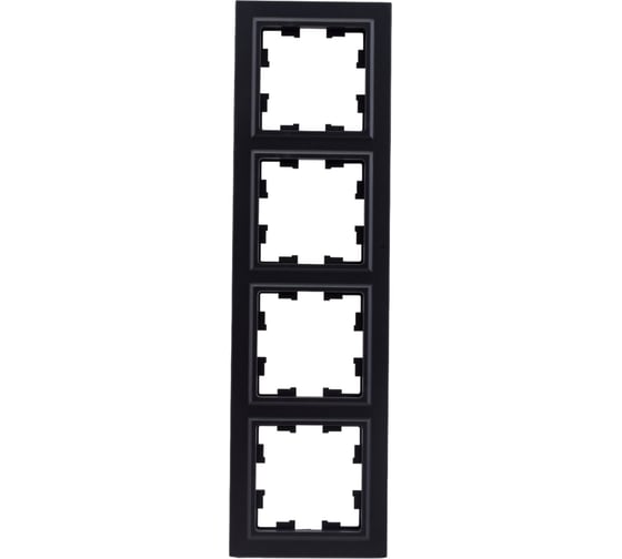 Изображение товара 4-местная рамка IEK Brite ру-4-брч черный BR-M42-K02