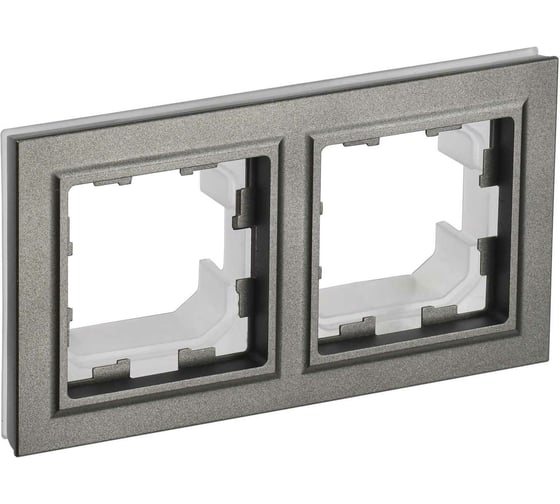 Изображение товара 2-местная рамка IEK Brite ip44 ру-2-брш-44 шампань BR-M22-44-K37