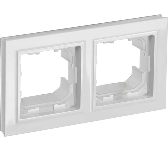 Изображение товара 2-местная рамка IEK Brite ip44 ру-2-брб-44 белый BR-M22-44-K01