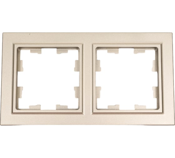 Изображение товара 2-местная рамка IEK Brite ру-2-брш шампань BR-M22-K37