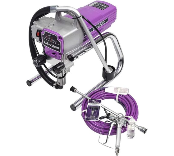 Изображение товара Окрасочный аппарат AktiSpray комплект (2,3 л/мин, 220 бар, 1300 Вт, 220 В, 50 Гц) AvS-2300N